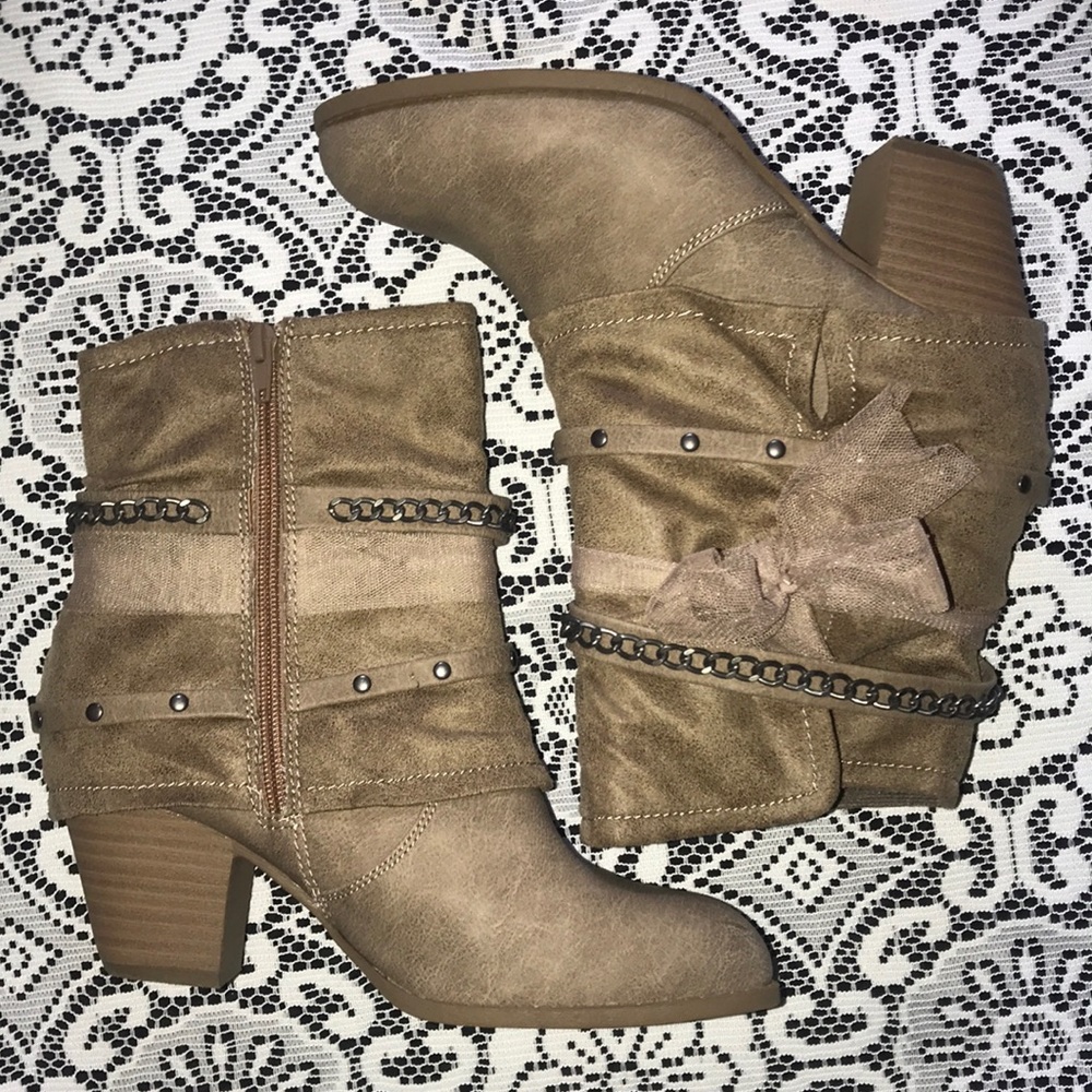 Tan Fashion Booties